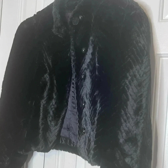 Harry Casper Vintage Black Faux Fur Coat - Picture 5 of 16